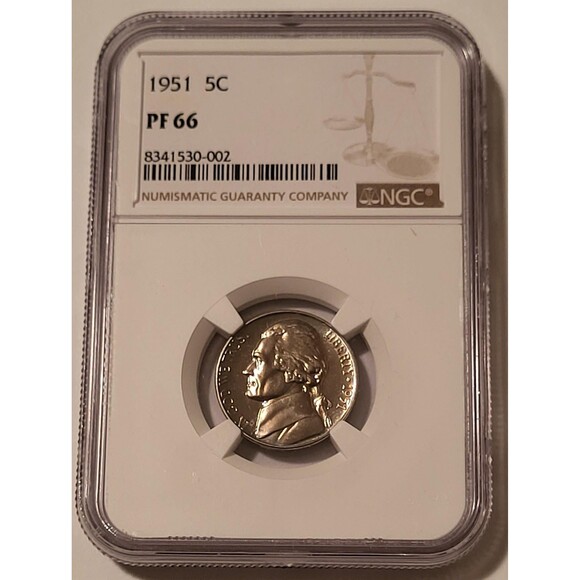 1951 Jefferson Nickel PF66 NGC Low Proof Mintage - Picture 1 of 2